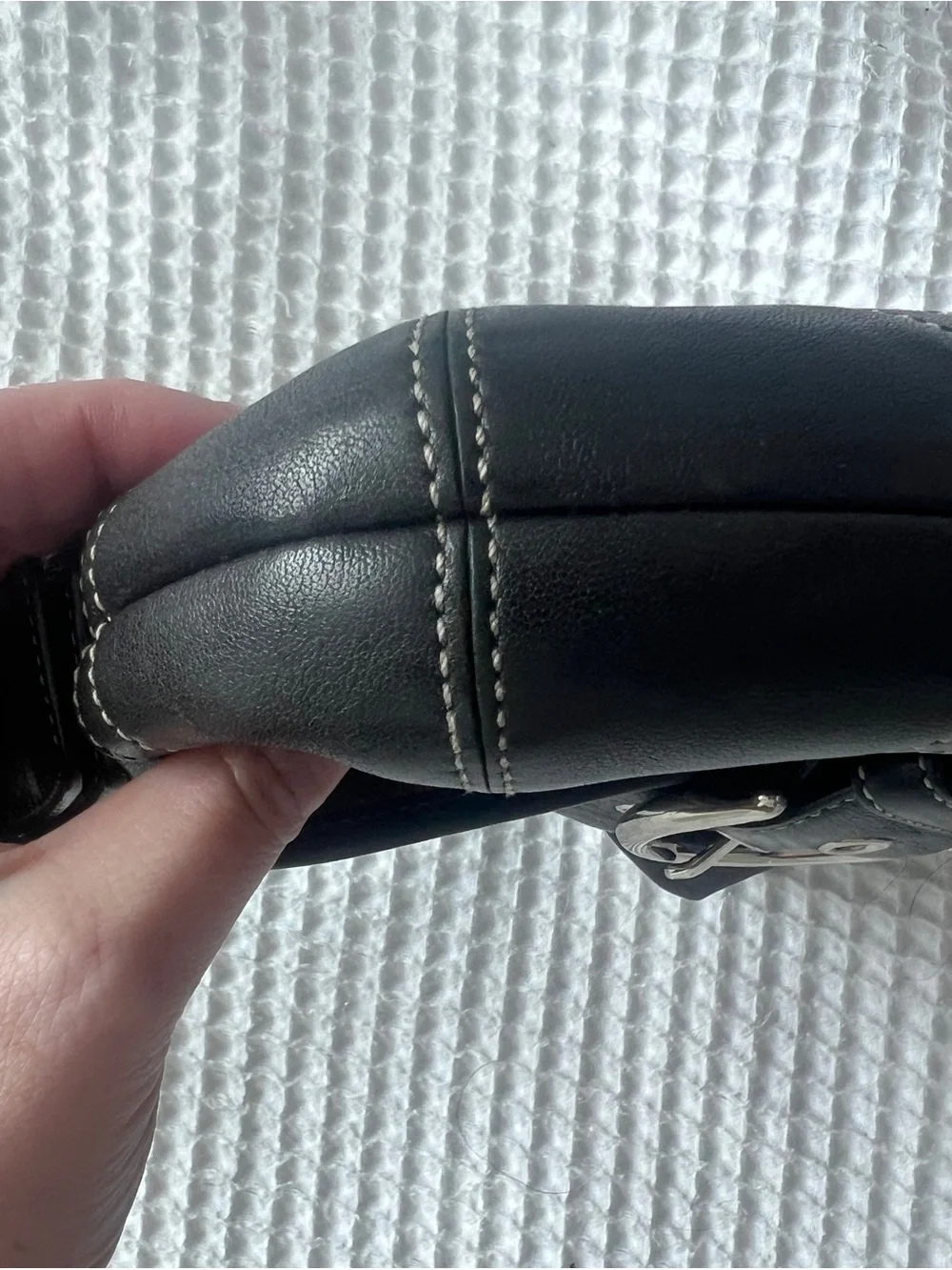 Vintage Coach 9247 Soho Black Leather Shoulder Bag